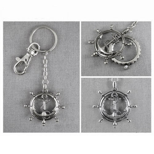 Magnifying Glass Anchor Keychain