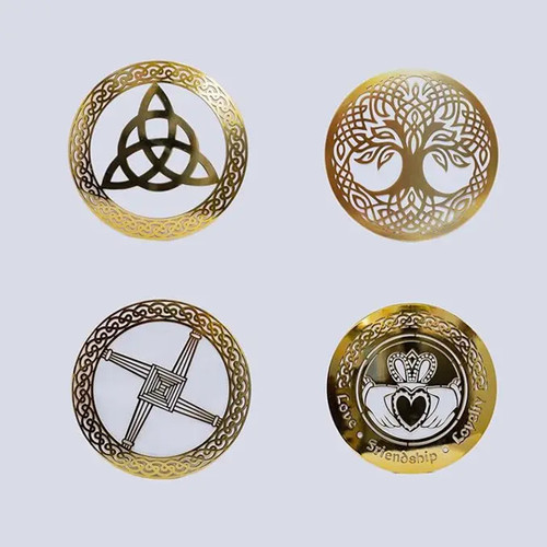 Celtic Wall Hanging Art: Claddagh, Trinity knot, St Brigit's cross, Tree of life