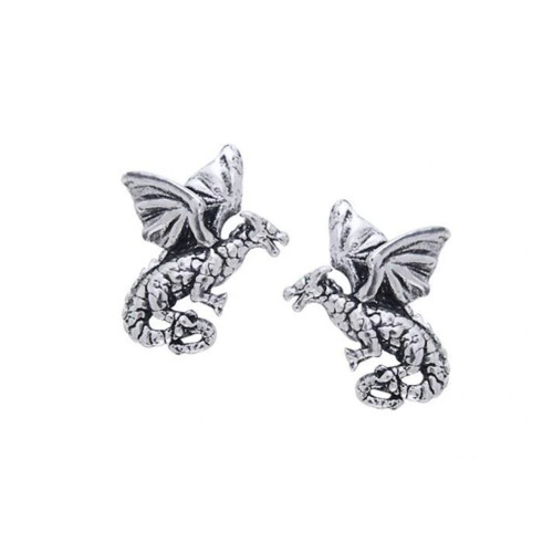 Celtic Flying Dragon Stud Earrings DGC