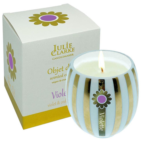 Irish Scented Porcelain Candle - Violette & Cedarwood