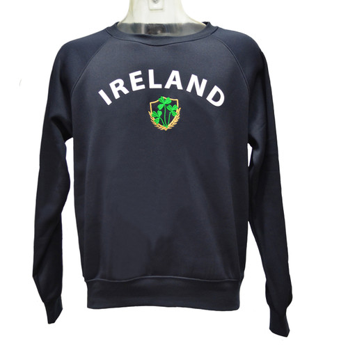 Lansdowne Navy Ireland Shamrock Crest Kids Sweatshirt DublinGiftCompany.com