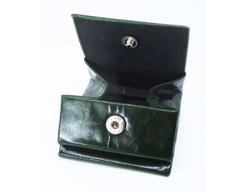 Square Leather Shamrock Coin Purse