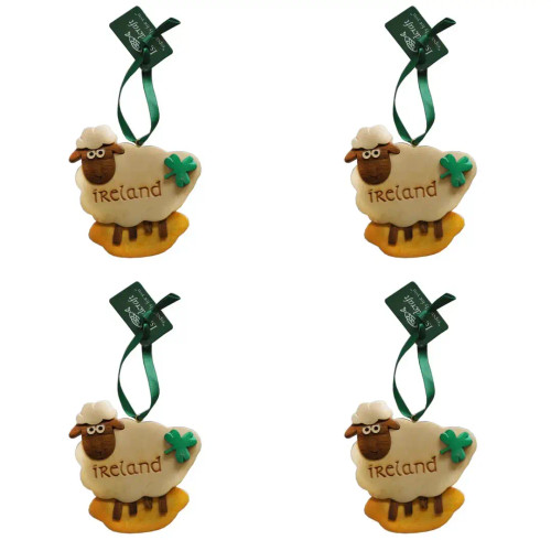 Wooden Sheep Irish Hanging Ornament