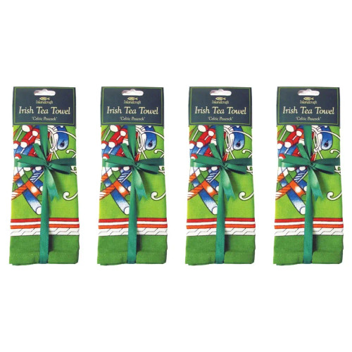 Celtic Peacock Irish Tea Towel