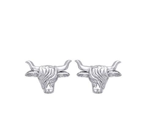 The Highland Cow Silver Post Earrings