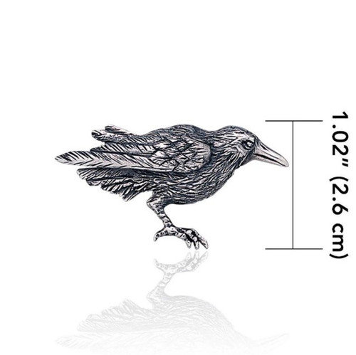 Mythical Celtic Raven Pendant – Silver