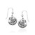 Engraved Thistle Dangle Earrings – Sterling Silver