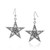 Star-Shaped Celtic Knot Dangle Earrings in Silver