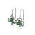 Silver & Enamel Triquetra Shamrock Earrings