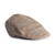 Brown Herringbone Donegal Tweed Cap - 100% Wool