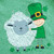 Green Leprechaun & Sheep Baby Vest