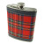 8oz Royal Stewart Tartan Hip Flask with Black Trim