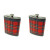 8oz Royal Stewart Tartan Hip Flask with Black Trim