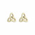 14K Gold Trinity Knot Stud Earrings