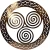Celtic Triskelion Round Steel Wall Hanging 12'' in Rose Gold on DublinGiftCompany in Wall Art