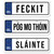 Irish Car Plate Tin Wall Signs