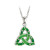 Rhodium Lucky Enamel Crystal Trinity Pendant