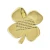 Four Leaf Clover Pewter Wall Hanging Irish Decor in Polished Brass on DublinGiftCompany in Wall Art