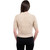 ML151 Short Sleeve Cable Sweater Parsnip Studio Back View SAOL Knitwear