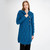 ML162-107 Aran Cable Knit Merino Coat Teal Blue Colo