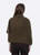 LLS109-902 Army green OS - Cable Knit Ladies Shawl Reverse View, Saolknitwear.com