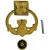 Claddagh Circular Brass Door Knocker 5.5'' in Polished Brass on Dublin Gift in Door Knockers