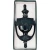 Shamrock Brass Door Knocker 8'' Irish Celtic in Black Brass on Dublin Gift in Door Knockers