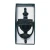 Failte Shamrock Brass Door Knocker 8'' Irish in Black Brass on DublinGift in Door Knockers