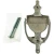 Failte Shamrock Brass Door Knocker 8'' Irish in Satin Nickel on DublinGift in Door Knockers