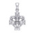 Sterling Silver Fleur-de-Lis Celtic Cross Pendant  EI-17G2D63606868-set