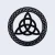 Celtic Trinity Knot Round Steel Wall Hanging 12' in Black Mat on DublinGiftCompany in Wall Art