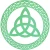 Celtic Trinity Knot Round Steel Wall Hanging 12' in Green on DublinGiftCompany in Wall Art