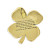 4 Leaf Clover Wall Decoration - Polished Brass