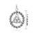 Silver Celtic Triquetra Knotwork Framed Pendant