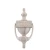 Cead Mile Failte Shamrock Brass Door Knocker in Satin Nickel on DublinGift in Door Knockers