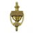 Cead Mile Failte Shamrock Brass Door Knocker in Polished Brass on DublinGiftCompany in Door Knockers