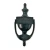 Cead Mile Failte Shamrock Brass Door Knocker in Black Brass on DublinGift in Door Knockers