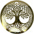 Circular Celtic Tree of Life Wall Hanging- Polished Brass