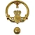 Claddagh Celtic Cross Brass Door Knocker 5.5'' in Polished Brass on Dublin Gift Company in Door Knockers