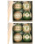 Irish Shamrock Designed Christmas Baubles Set of 4