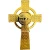 Claddagh Celtic Cross Brass Wall Hanging Decor in Polished Brass on DublinGift in House Decor