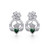Irish Clover on Claddagh Stud Earrings – Malachite Gem