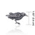 Mythical Celtic Raven Pendant – Silver