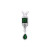 Emerald Celtic Knot Pendant with Square & Teardrop Design