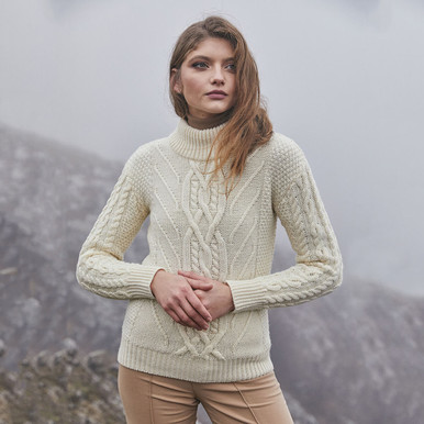 Turtle Neck Cable Sweater | SAOL | SaolKnitwear.com