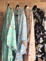 Blossom Print - Mint, Peach, Sky Blue & Black