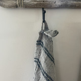 Tea Towel Black Stripes Handloomed/Rustic Linen