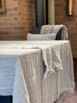 Table Cloth/Bed Throw Handloomed - Natural