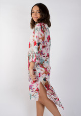 Bird Print White Tunic Dress (Pack of 3)