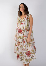 Burgundy Burst Long Dress